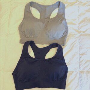 2 Excellent condition Underoutfit sports bra with built in pads, Size L